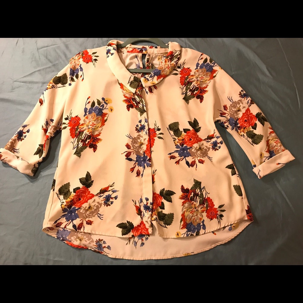 Zara floral blouse